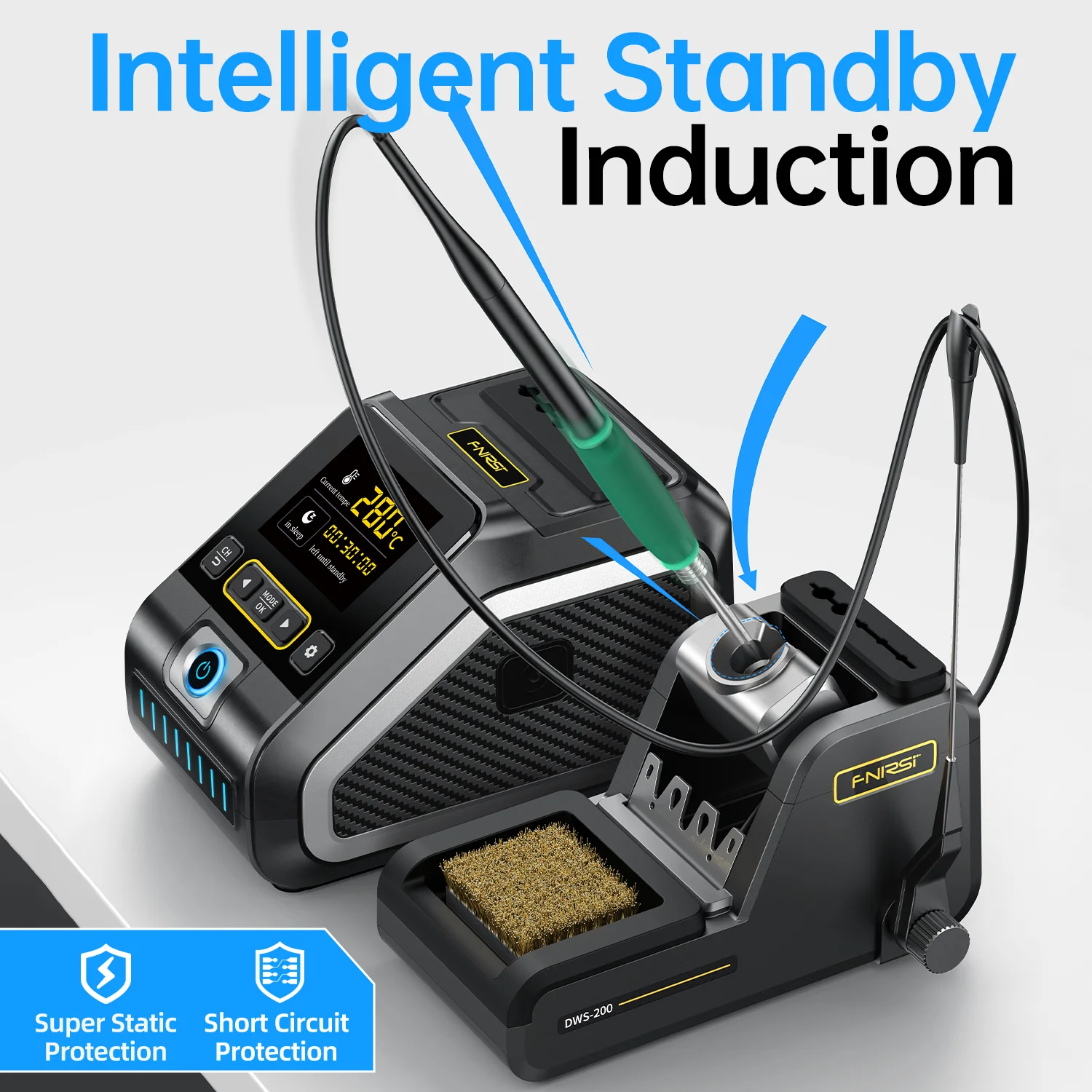 Tools For Electronic Workshop - FNIRSI DWS-200 Soldering Iron Station 200W
