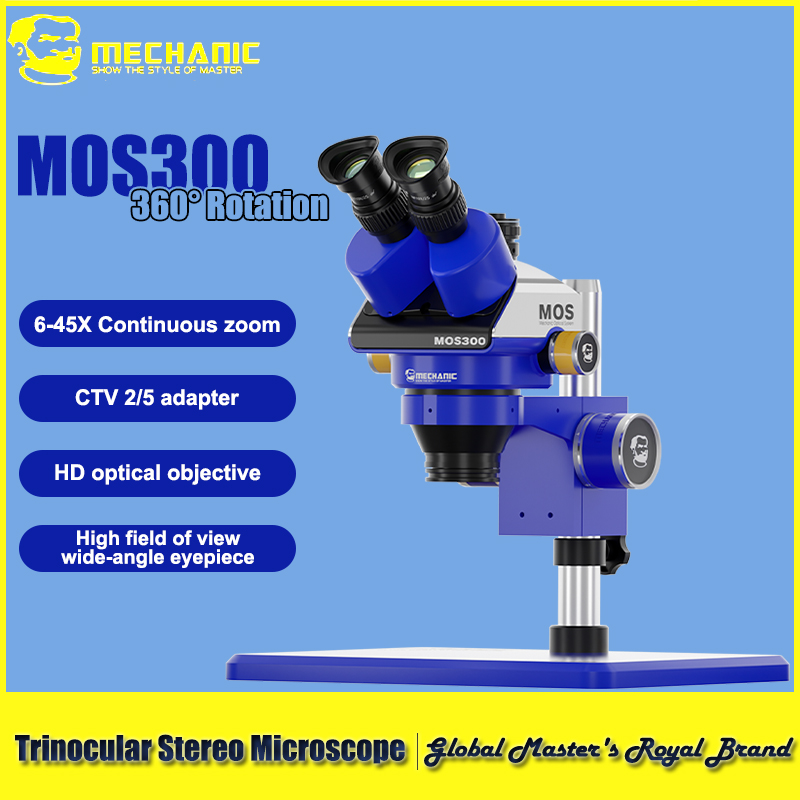 Tools For Electronic Workshop - MECHANIC MOS300-B11 Trinocular Stereo Microscope Metal