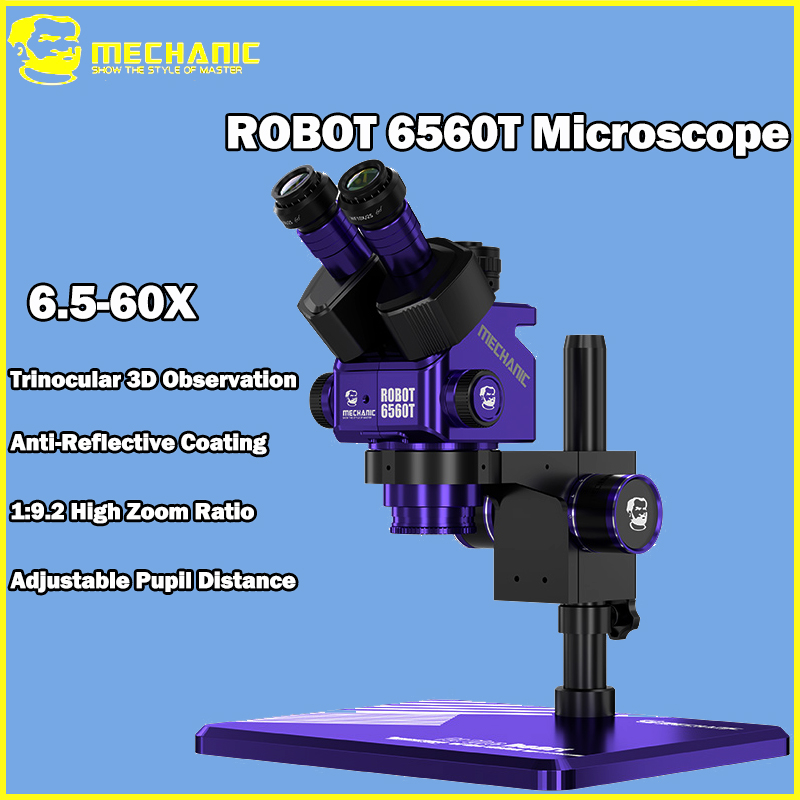 Tools For Electronic Workshop - MECHANIC ROBOT 6560T Trinocular Microscope -
