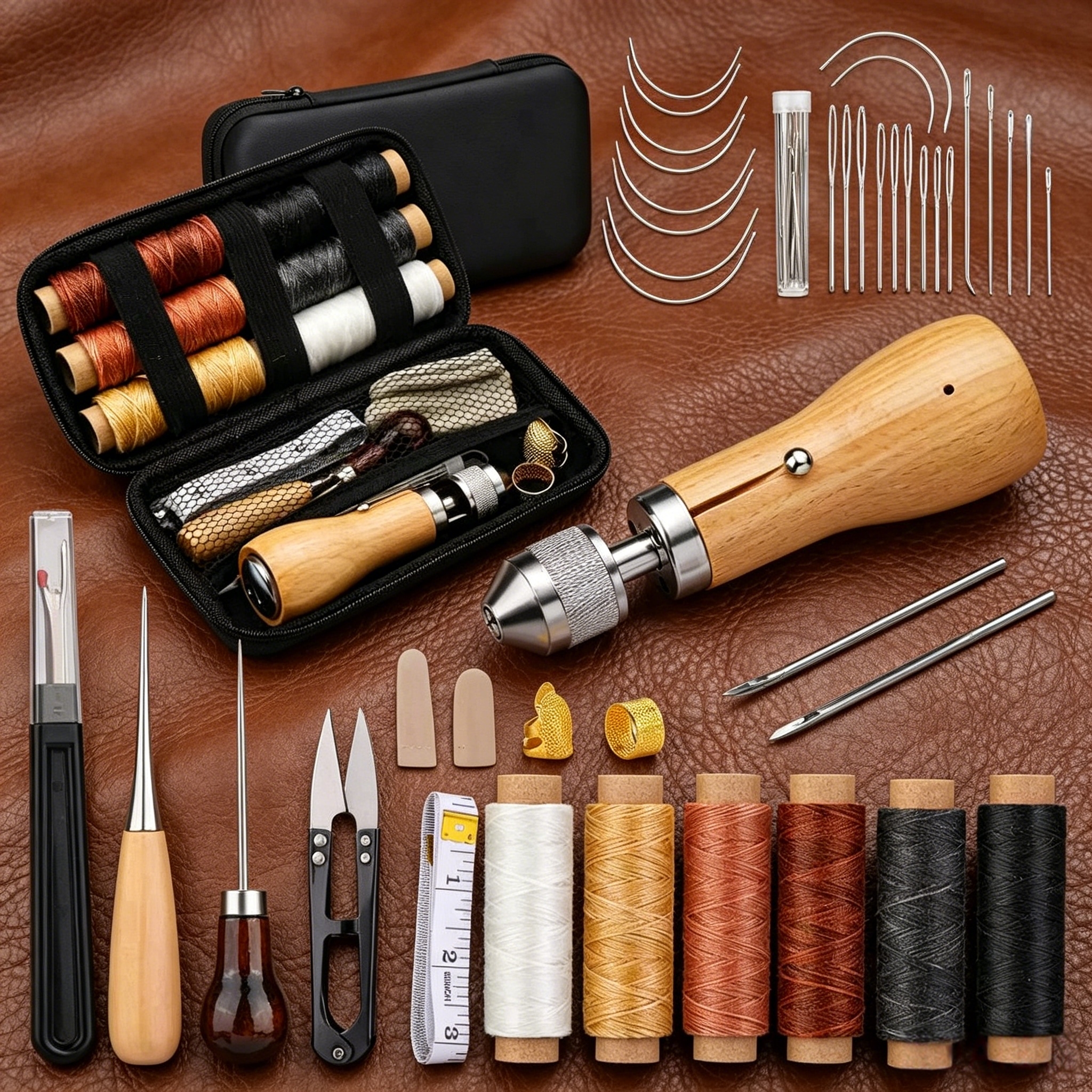 Portable leather tool set, lea - Mechanical Workshop Tools And Equipment 리뷰 및 가격