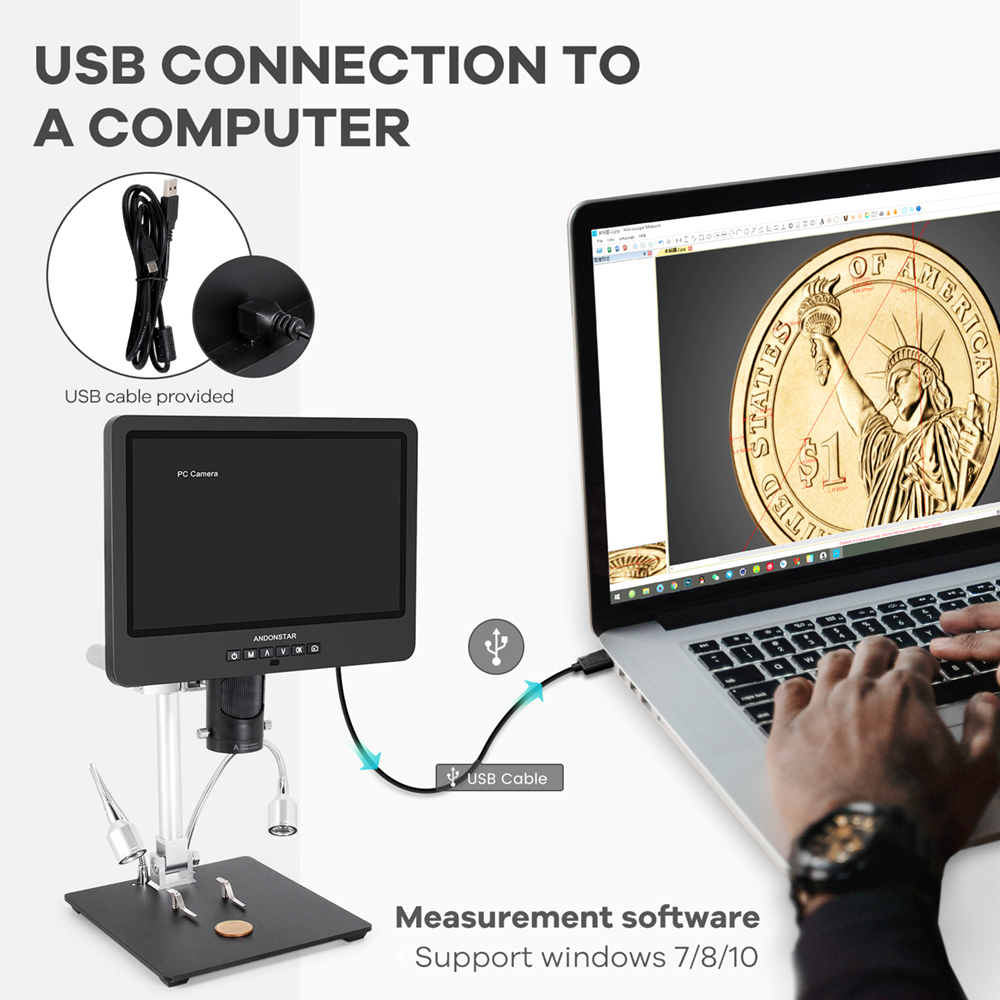 Andonstar Trinocular HDMI USB  - Tools For Electronic Workshop 리뷰 및 가격