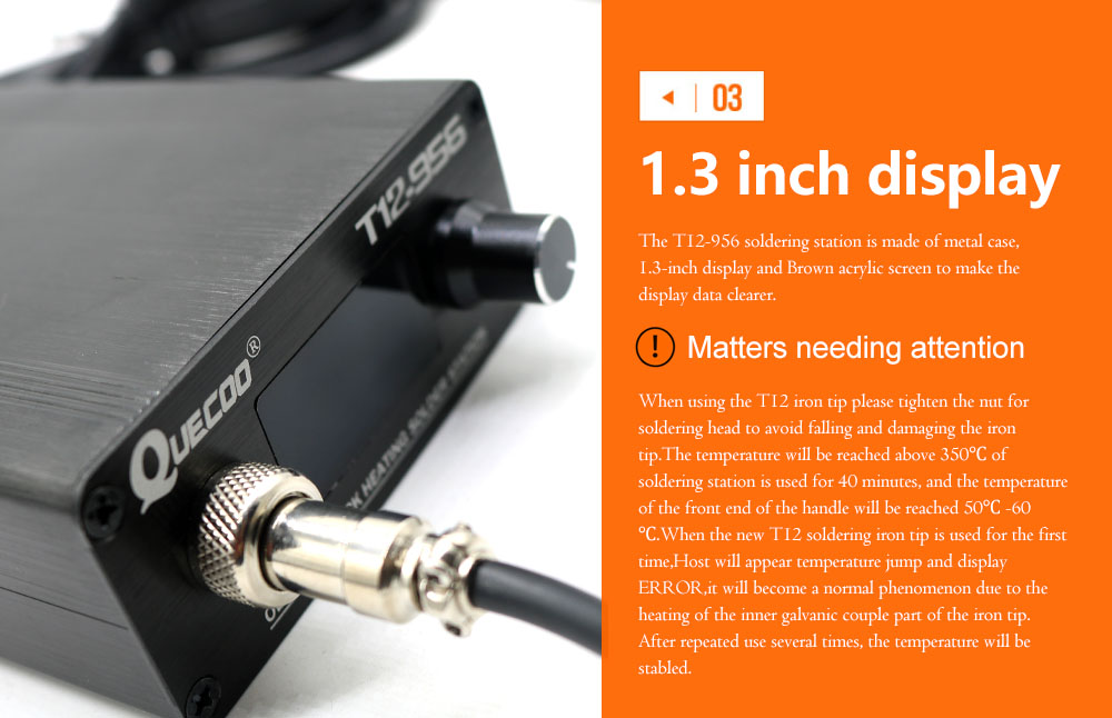 QUECOO T12-956 Soldering Digit - Tools For Electronic Workshop 리뷰 및 가격